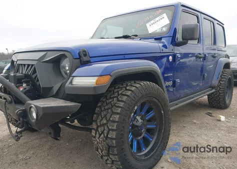 2019 Jeep Wrangler Unlimited Sahara 4X4 z USA, uszkodzony, nr VIN 1C4HJXEN4KW512289